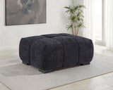 Octavia Channel-Tufted Sectional, Accent Chair & Ottoman - Sculptural Black Fabric – view 3