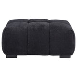 Octavia Channel-Tufted Sectional, Accent Chair & Ottoman - Sculptural Black Fabric – view 20