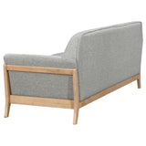 Vaughn Flared Arm Sofa, Loveseat & Accent Chair - Mid-Century Grey Fabric with Blonde Wood Frame – view 9