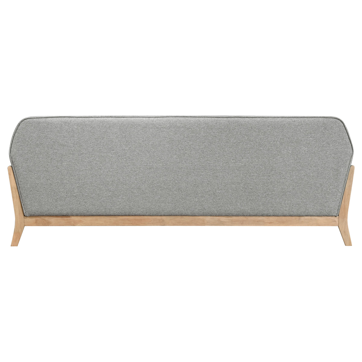 Vaughn Flared Arm Sofa, Loveseat & Accent Chair - Mid-Century Grey Fabric with Blonde Wood Frame – view 10