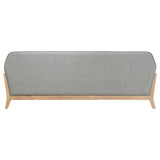 Vaughn Flared Arm Sofa, Loveseat & Accent Chair - Mid-Century Grey Fabric with Blonde Wood Frame – view 10