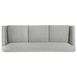 Vaughn Flared Arm Sofa, Loveseat & Accent Chair - Mid-Century Grey Fabric with Blonde Wood Frame – view 12