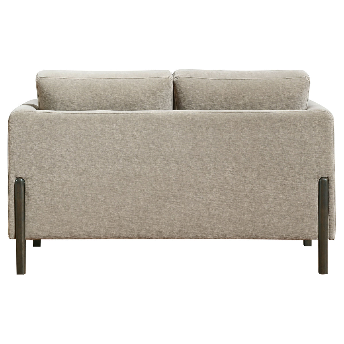 Islington Panel Arm Sofa, Loveseat & Accent Chair - Taupe Fabric on Coffee Wood Frame, Living Room Sets – view 18
