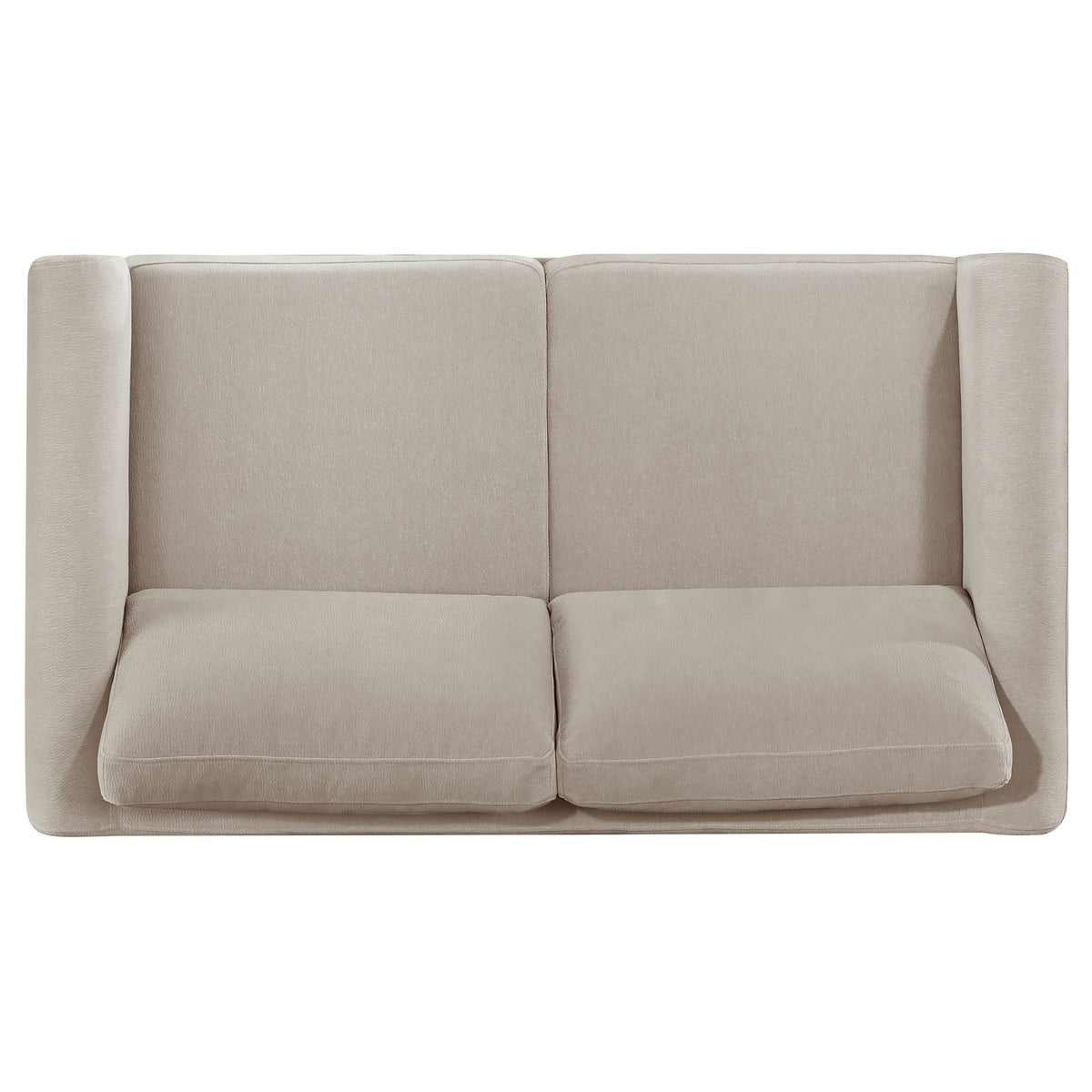 Islington Panel Arm Sofa, Loveseat & Accent Chair - Taupe Fabric on Coffee Wood Frame, Living Room Sets – view 19