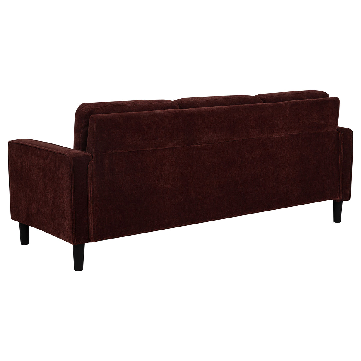 Ruth Track Arm Sofa, Loveseat & Chair - Rust Fabric Living Room Sets with Angled Legs – view 10