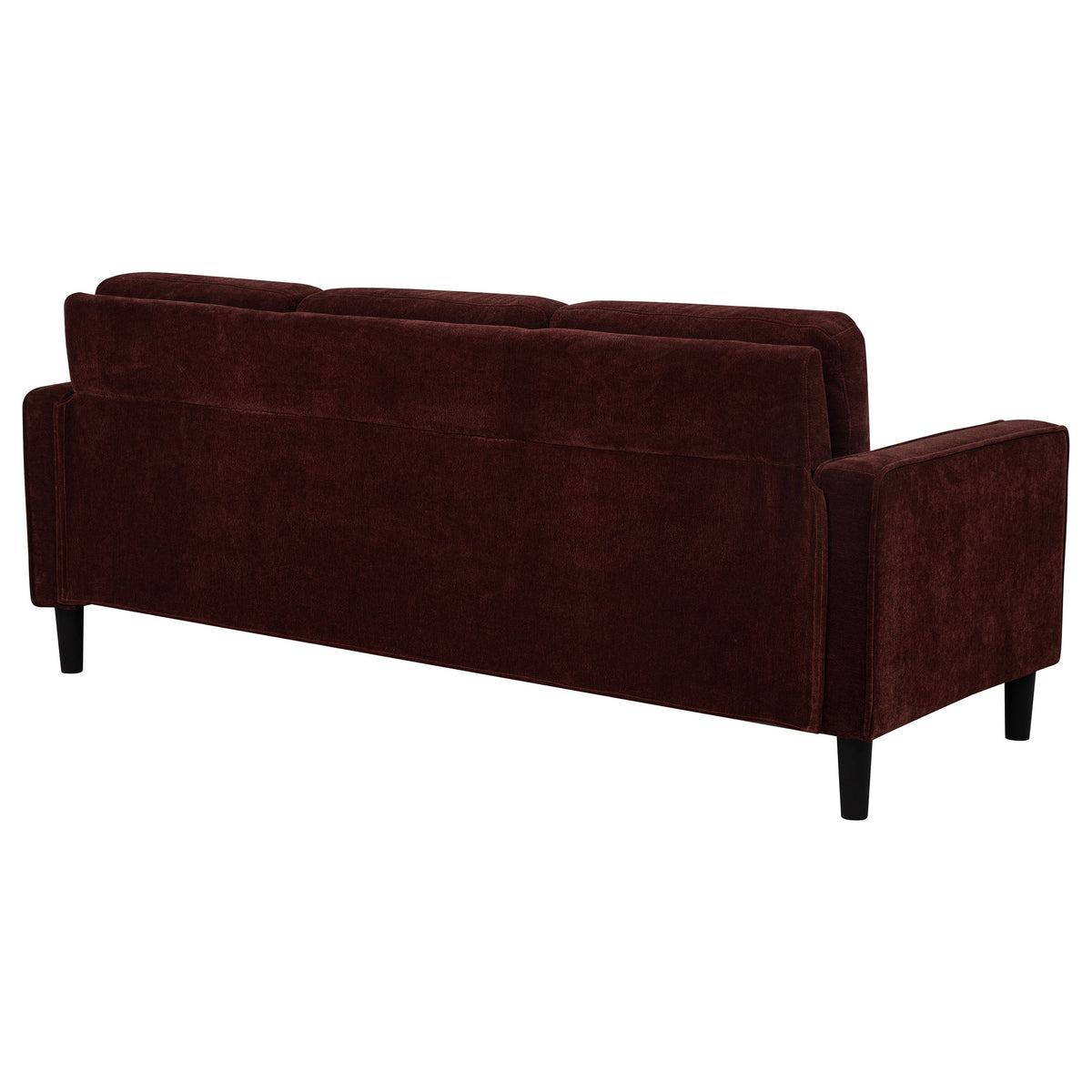Ruth Track Arm Sofa, Loveseat & Chair - Rust Fabric Living Room Sets with Angled Legs – view 11