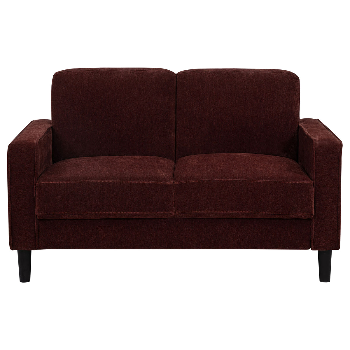 Ruth Track Arm Sofa, Loveseat & Chair - Rust Fabric Living Room Sets with Angled Legs – view 18