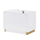 Trevello Modern Contemporary High-Gloss Lacquered Right Nightstand - close-up