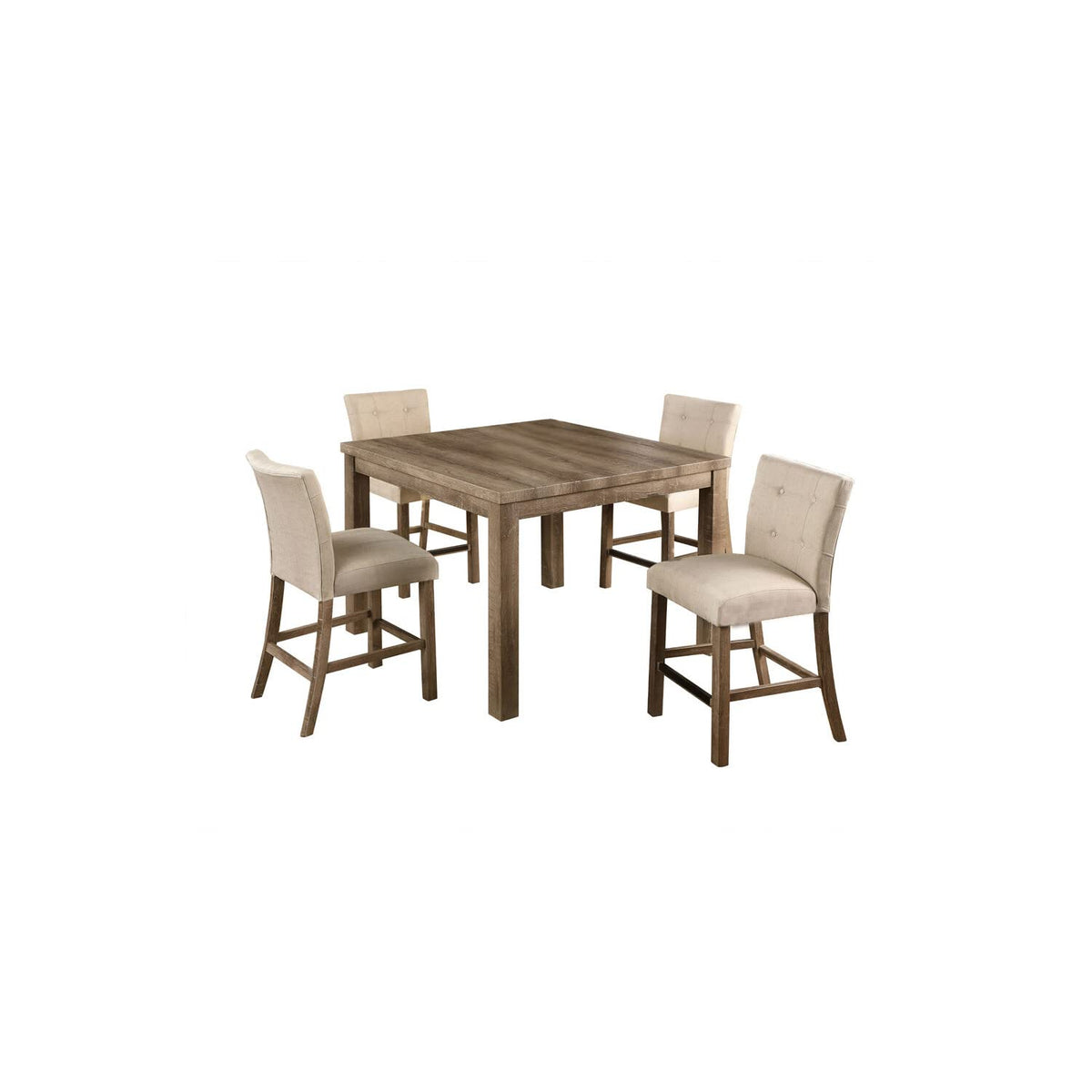 Hadley 5pcs Counter Height Set in Light Grey