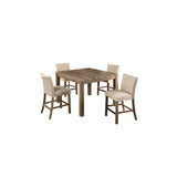 Hadley 5pcs Counter Height Set in Light Grey