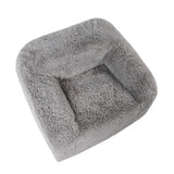 Vander Boneless Barrel Accent Chair in Fog Gray Faux Fur – view 9