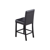 Melissa 5-Piece Faux Leather Counter Height Set in Black/Espresso - side view