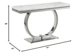 Lexington Rectangle Faux Marble Sofa Table - side view