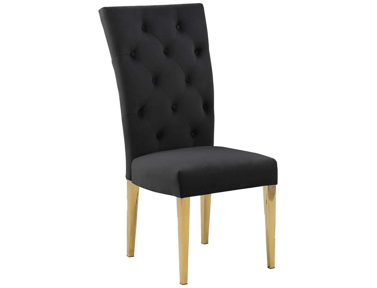 Lexington 7-Piece Rectangle Dining Set with 6 Velvet Upholstered Chairs, Modern Contemporary… - side view