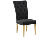 Lexington 7-Piece Rectangle Dining Set with 6 Velvet Upholstered Chairs, Modern Contemporary… - side view