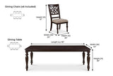 Zora Dark Wood 7-Piece Dining Set — product view 6