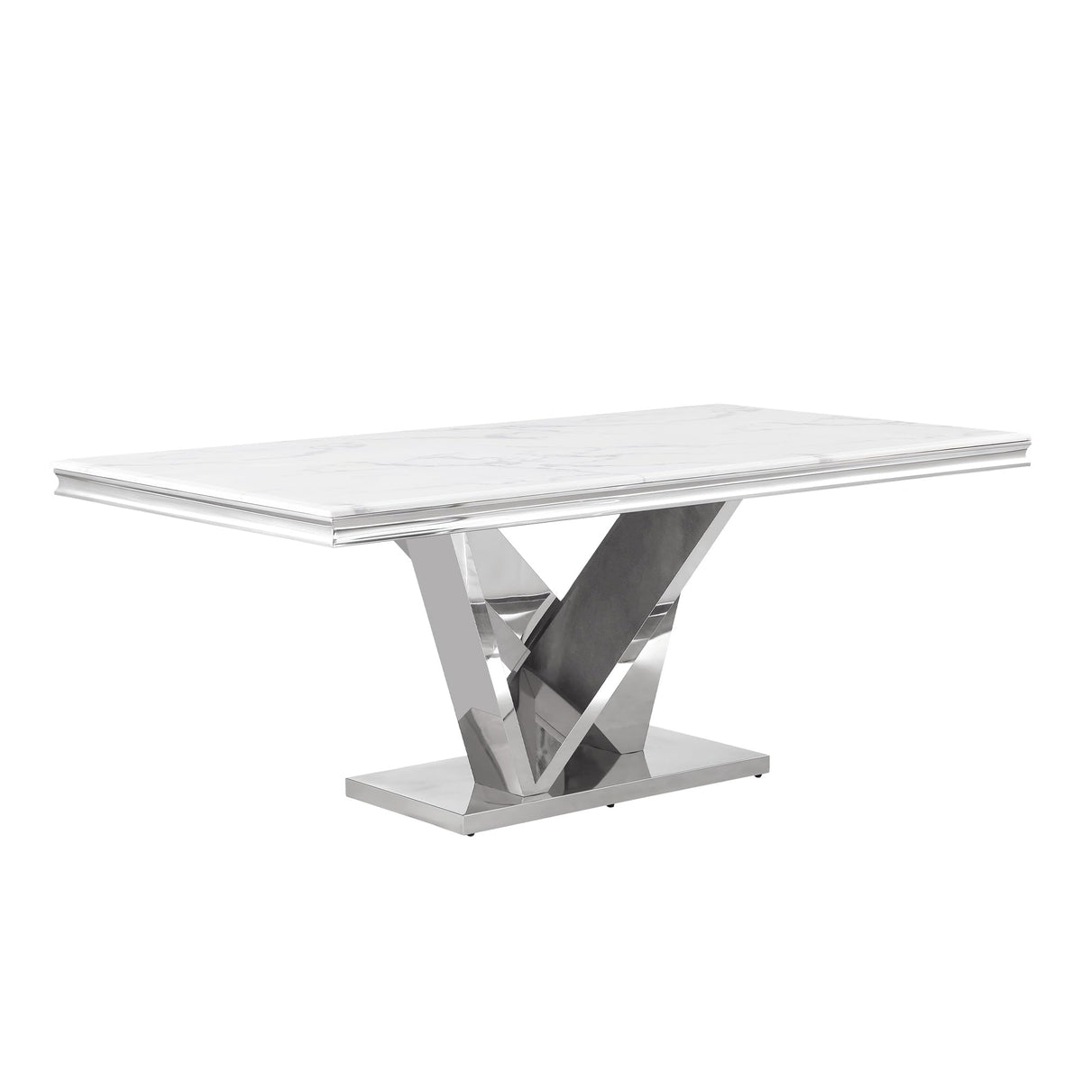 Thiago Dining Table in Silver