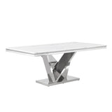 Thiago Dining Table in Silver