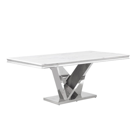 Thiago Dining Table in Silver