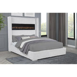 Uphoria California King Velvet Bed with Fireplace
