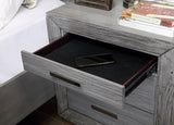 Raiden Queen Bedroom Set with Integrated LED Lighting and USB Charging - Transitional & Brushed Gray Finish