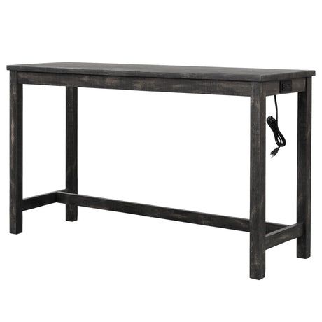 Cooper 60" Bar Height Pub Table in Black Charcoal