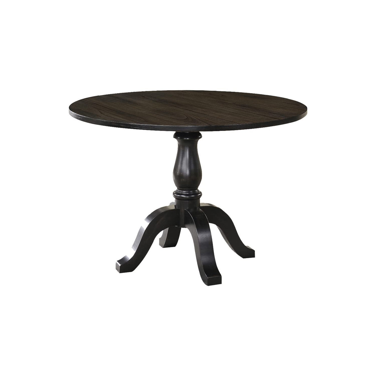 5 Pcs Cottage Dining Set Black - side view