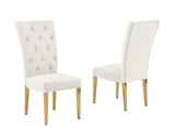 Lexington 7-Piece Rectangle Dining Set with 6 Velvet Upholstered Chairs, Modern Contemporary… - back view