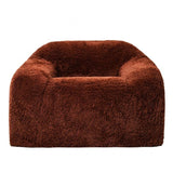 Vander Boneless Barrel Accent Chair in Cedar Brown Faux Fur – view 8