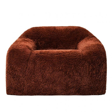 Vander Boneless Barrel Accent Chair in Cedar Brown Faux Fur – view 8