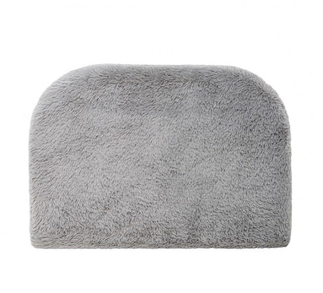 Vander Boneless Barrel Accent Chair in Fog Gray Faux Fur – view 5