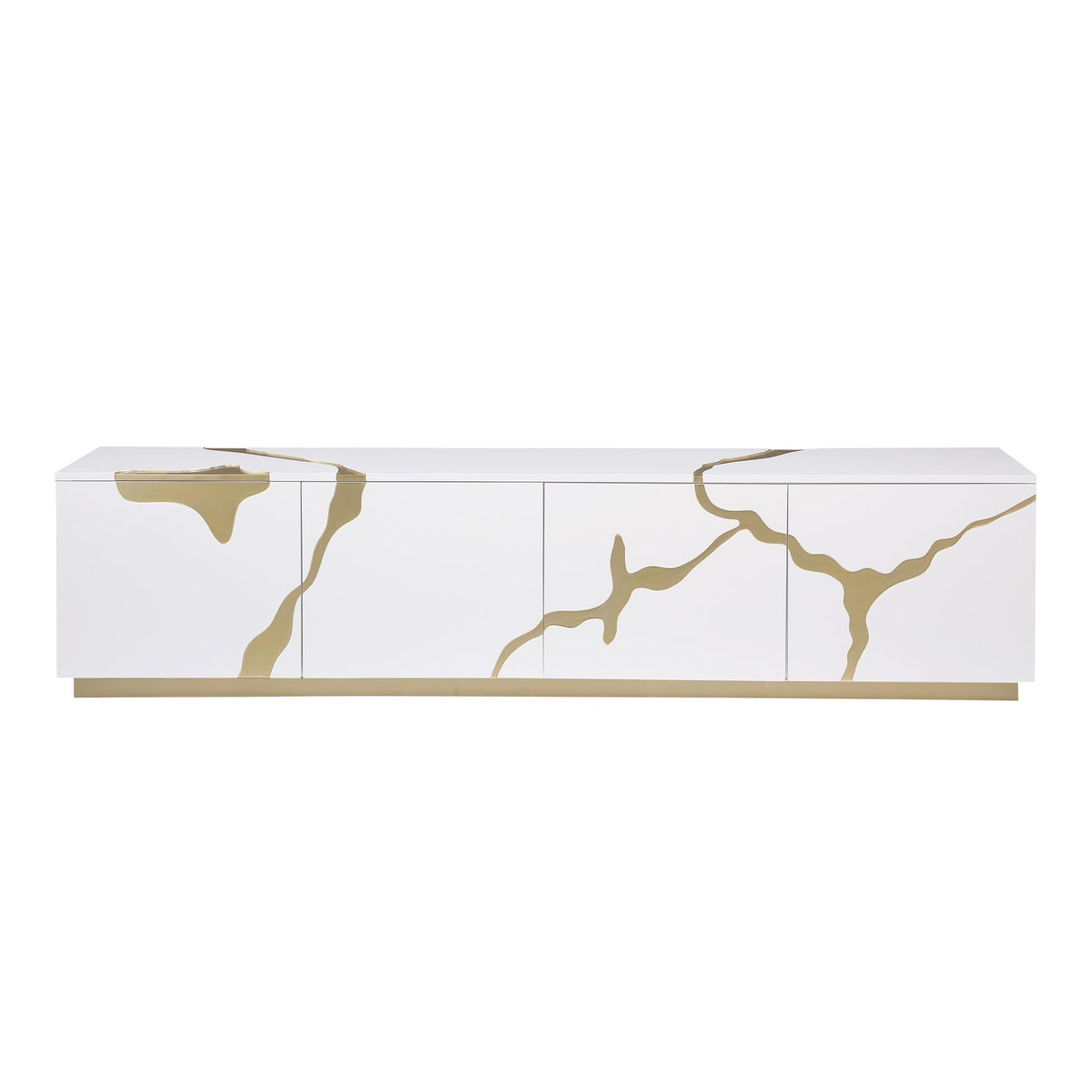 Taylor 87" High Gloss Lacquer TV Stand - detail view