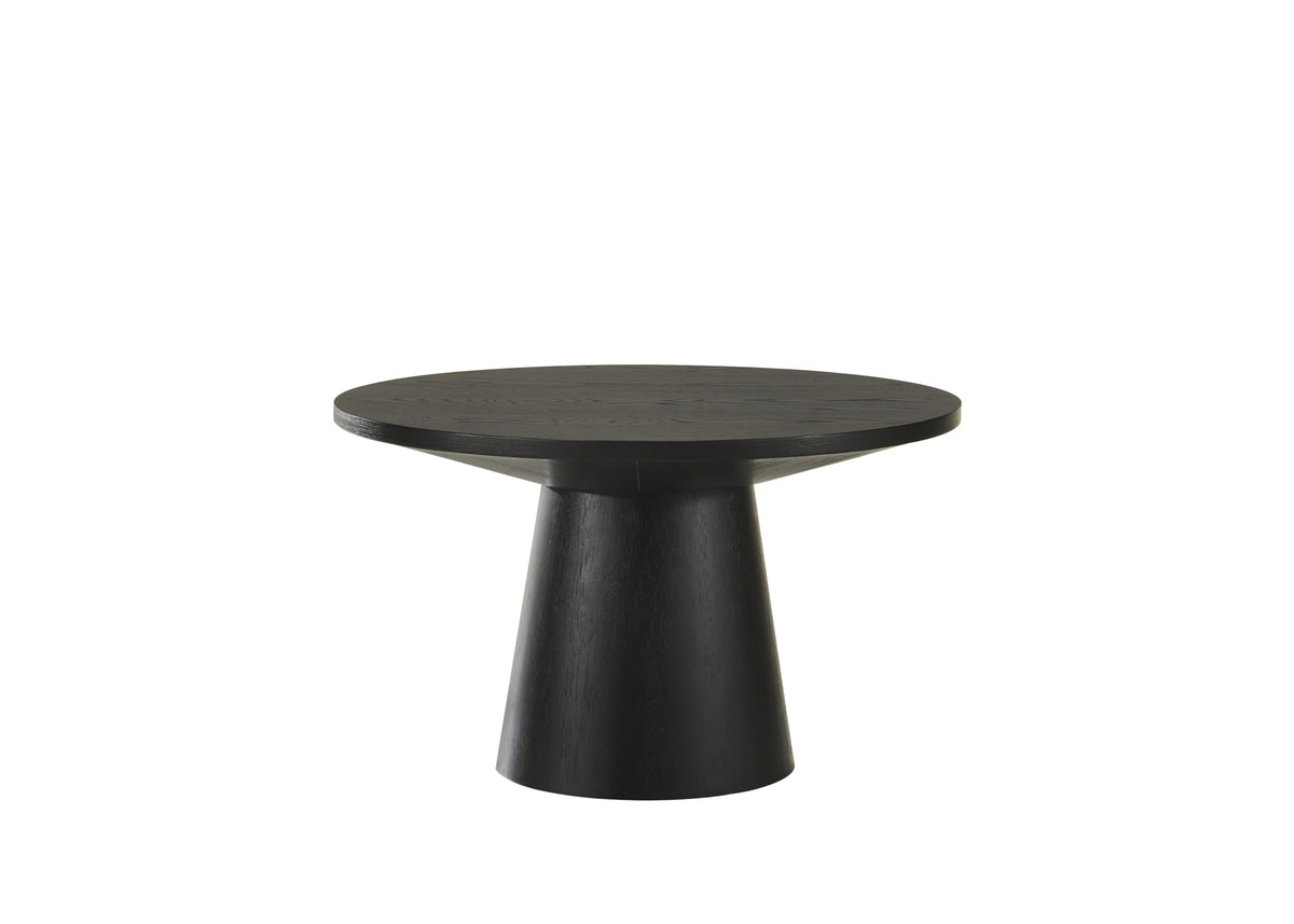 Terra 29" Round Pedestal Coffee Table - Ebony Black