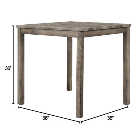 Cooper 36" Square Modern Counter Height Dining Table - side view