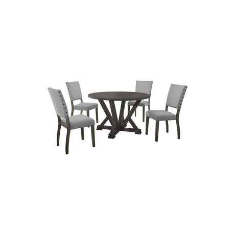 5 Piece Dining Table Set Gray