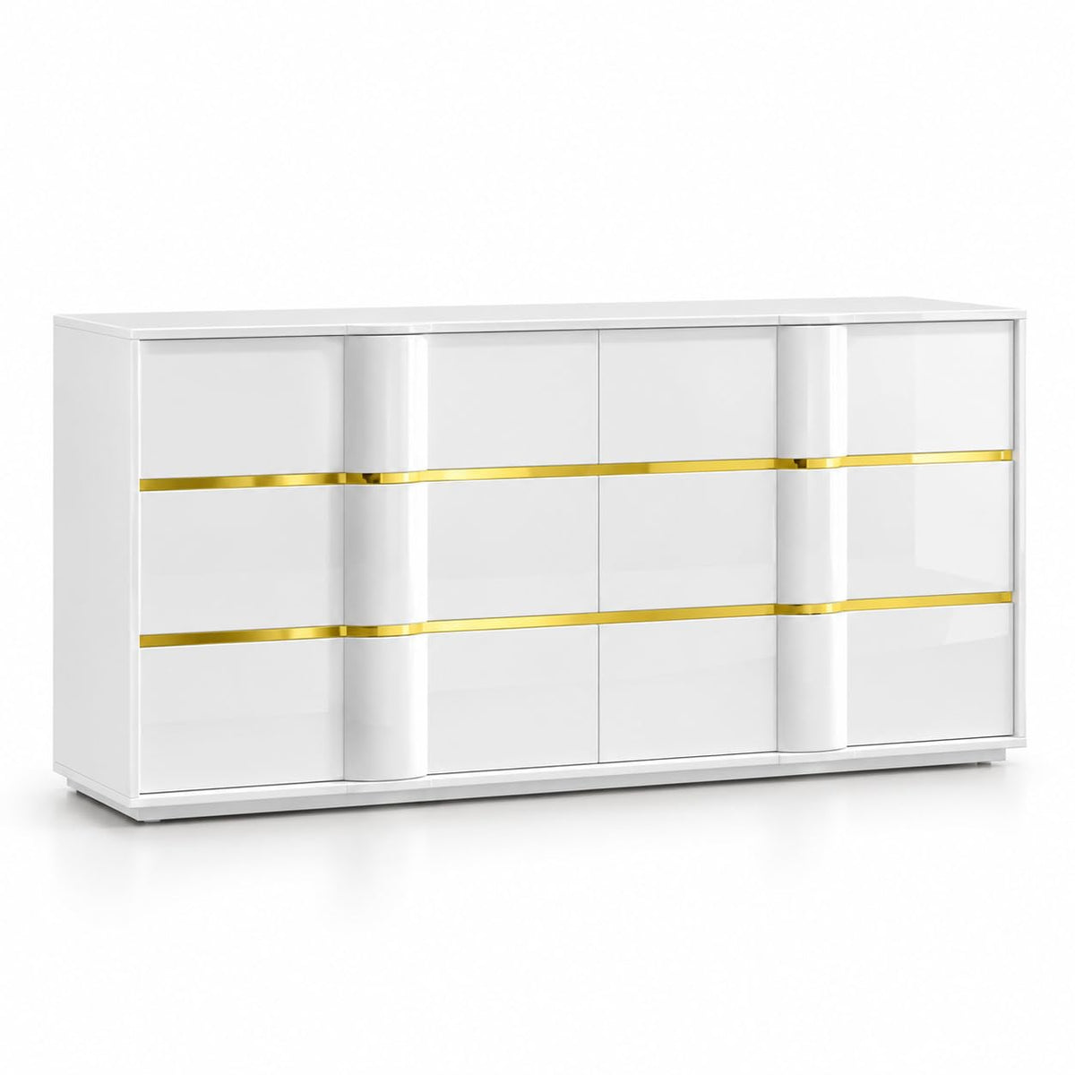 Florence White & Gold Bedroom Set — Queen & King — product view 4