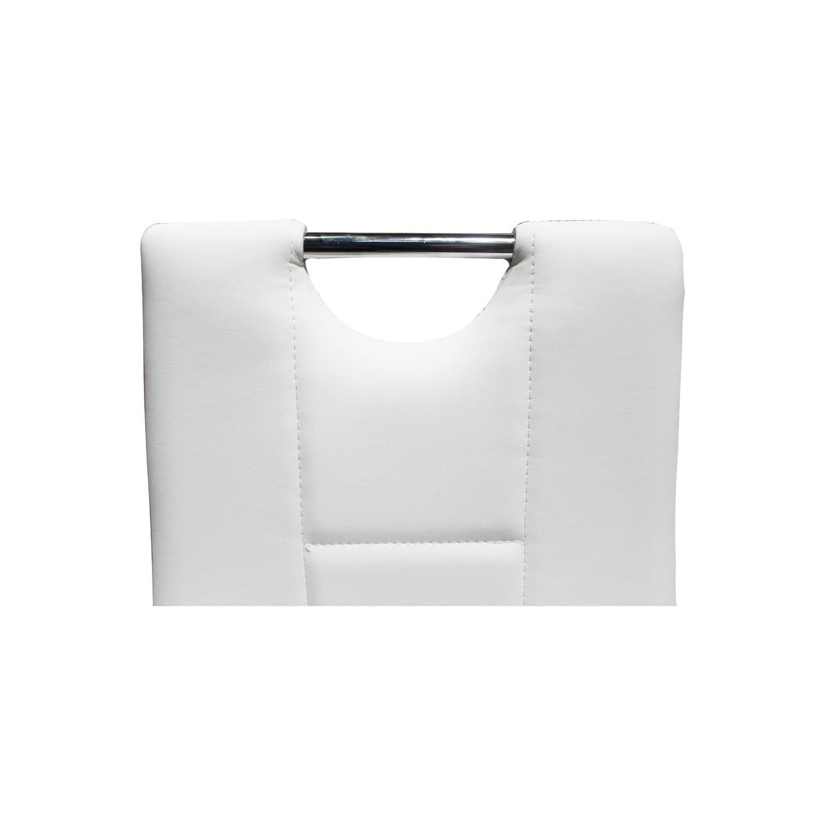 Trevi Faux Leather Armless Dining Chairs with Padded Cushion Seat - detail view