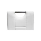 Trevi Faux Leather Armless Dining Chairs with Padded Cushion Seat - detail view