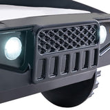 Speed Jump Twin Off-Road Car Bed with LED Headlights - Novelty Kids Bed in High Gloss Black