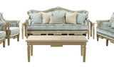 London Turquoise Sofa & Loveseat Set — product view 2