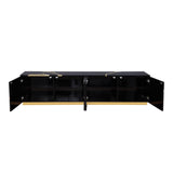 Taylor 87" High Gloss Lacquer TV Stand - room setting