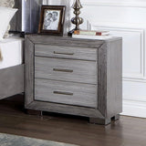 Raiden Queen Bedroom Set with Integrated LED Lighting and USB Charging - Transitional & Brushed Gray Finish