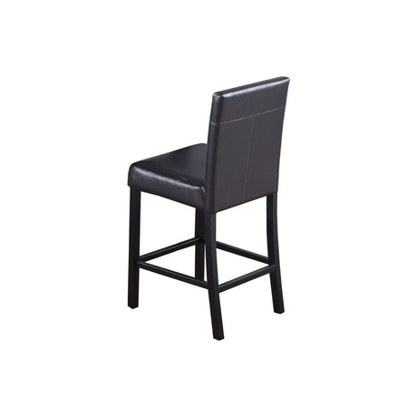 Melissa Faux Leather Counter High Chair in Espresso/Black - detail view