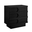Capri carved inlay accent cabinet in black