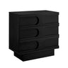 Capri carved inlay accent cabinet in black