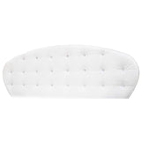 France Faux Leather Queen Platform Bed in White High Gloss - detail view