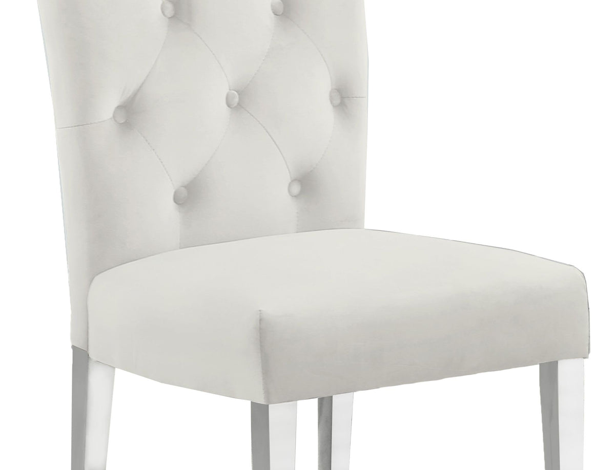 Lexington Modern Velvet Upholstered Dining Side Chairs - room setting