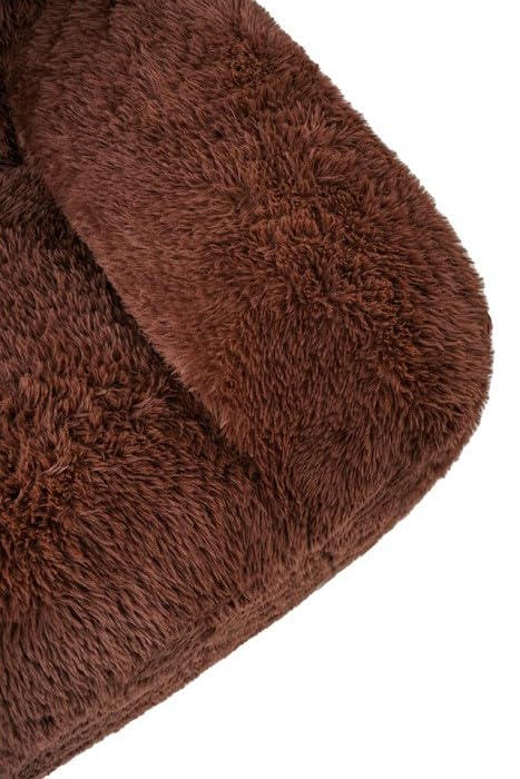 Vander Boneless Barrel Accent Chair in Cedar Brown Faux Fur – view 4