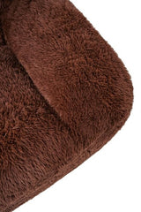 Vander Boneless Barrel Accent Chair in Cedar Brown Faux Fur – view 4
