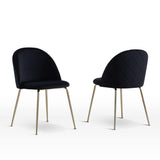 Tanisha Contemporary Dining Chair with Gold Legs